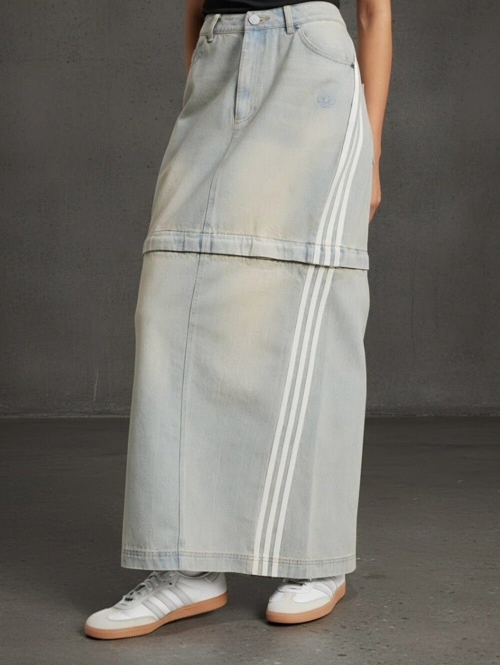 Adidas Originals Adilenium Season 3 Two-In-One Denim Skirt | Size 14 - Picture 5 of 13